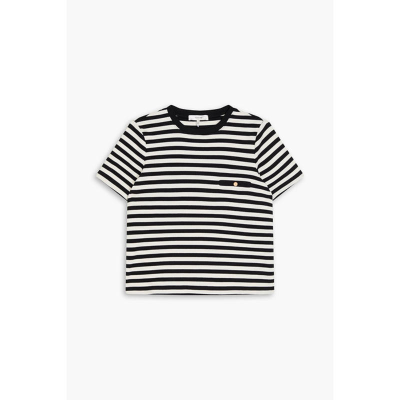 FRAME 女士 T恤 条纹棉针织T恤
