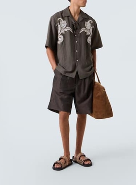 COMMAS 男款亚麻羊毛短裤 迷衣时尚