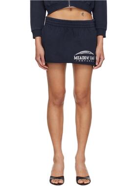 SKIMS 女士 迷你裙 海军蓝 Boyfriend Fleece 短裙