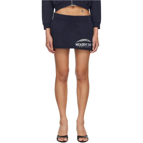 SKIMS 女士 迷你裙 海军蓝 Boyfriend Fleece 短裙