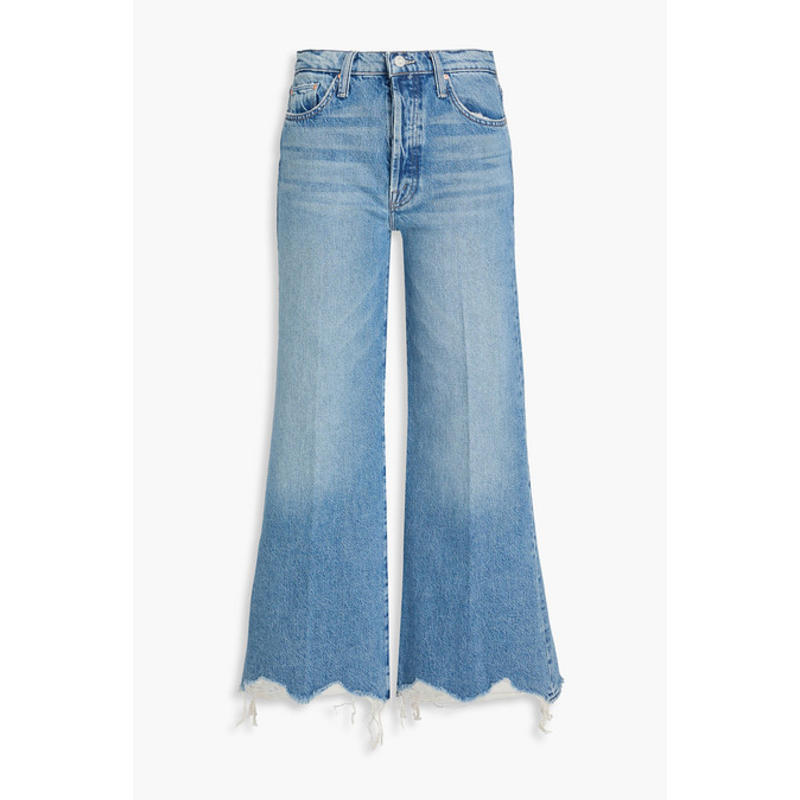 Mother Denim 女士 牛仔长裤 Tomcat 卷边高腰阔腿牛仔裤