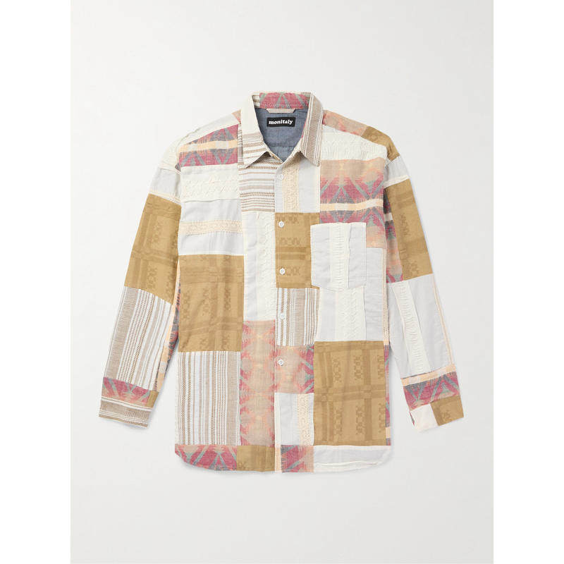 MONITALY 男士 FW25 衬衫 Garson 拼布棉质法兰绒衬衫,男装,衬衫,淘宝优惠券,粉丝福利购,淘宝优惠卷