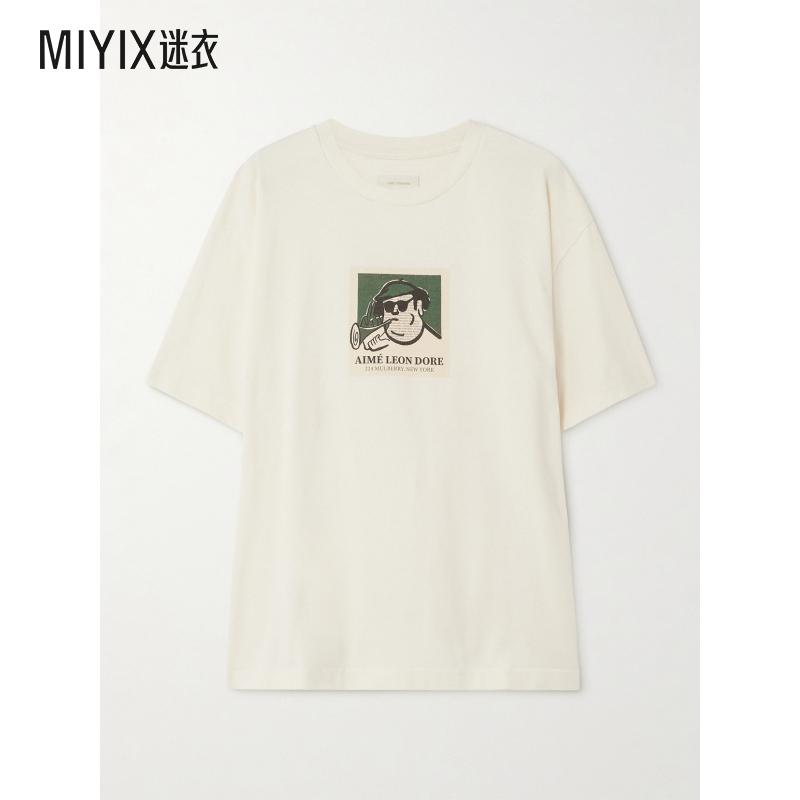 【秋冬新品】Aimé Leon Dore 女款Musician 印花棉针织T恤 迷衣