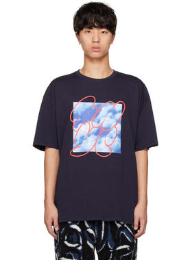 Saturdays Nyc 男士 T恤 海军蓝 Atmosphere T 恤