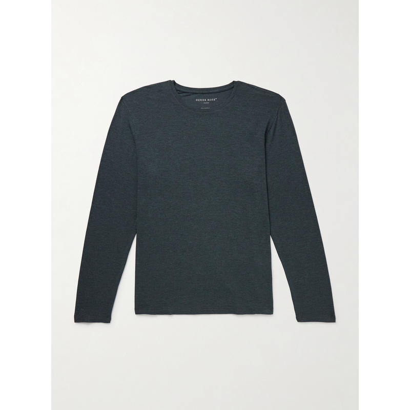 Derek Rose 男士 SS26 睡衣 Marlowe 弹力莫代尔针织T恤