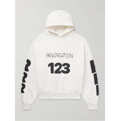 RRR123 男士 SS25 卫衣 USO-123 徽标印花刺绣棉针织连帽衫