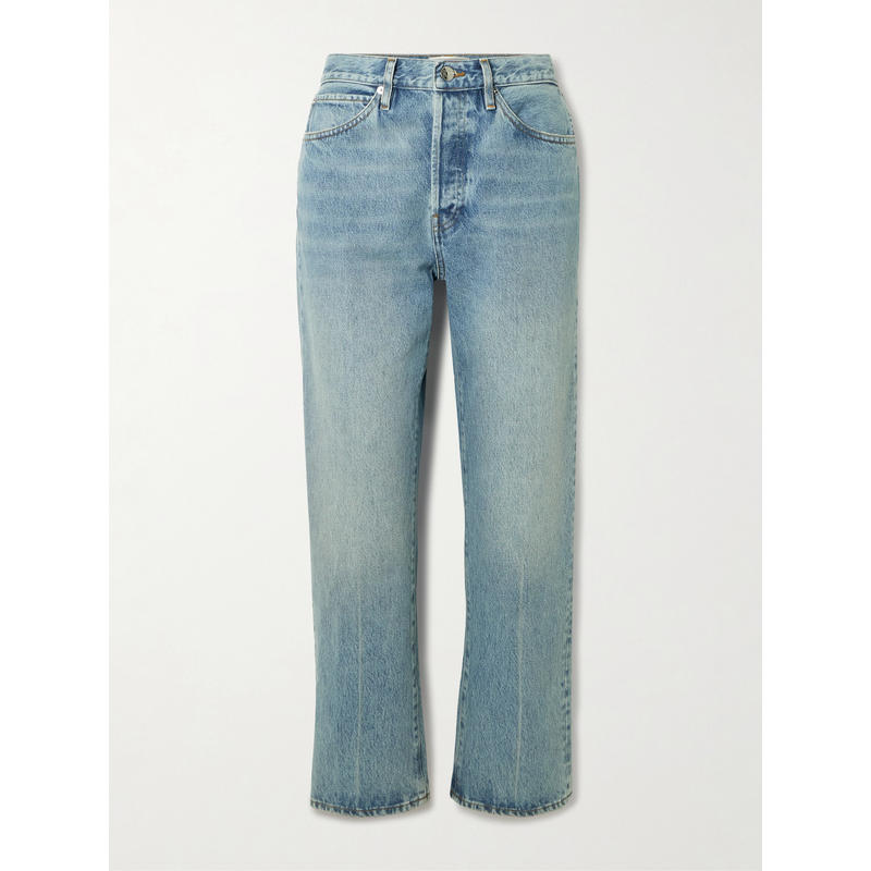 FRAME 女士 牛仔长裤 Vertical 短款高腰直筒牛仔裤