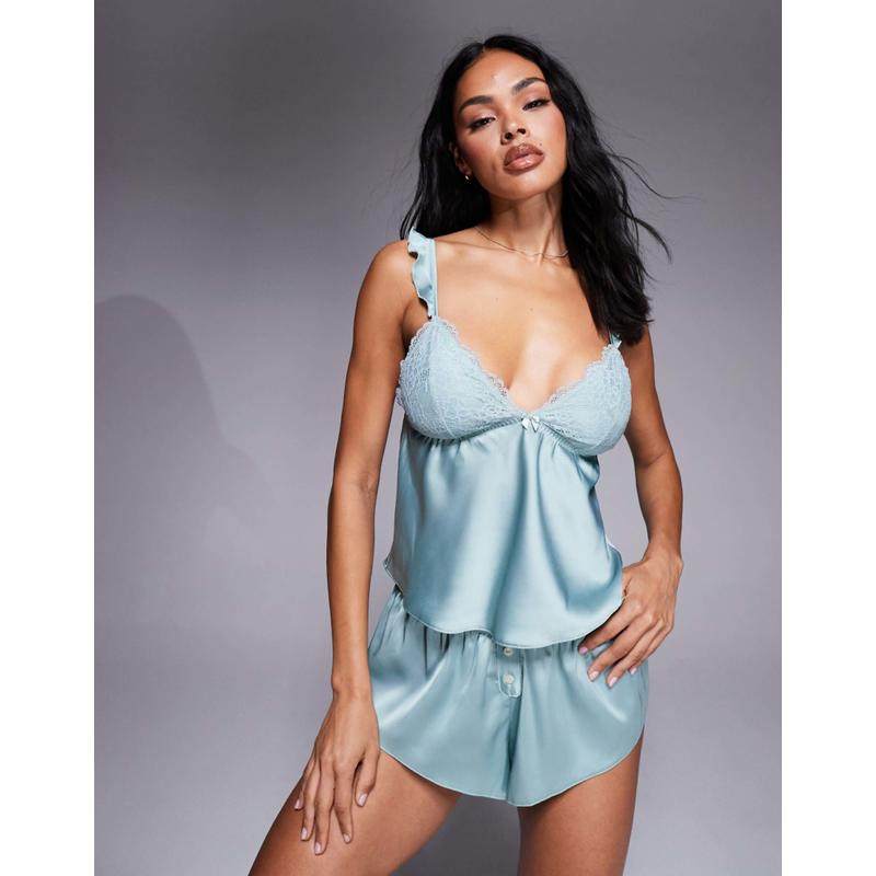 Boux Avenue 女士 睡衣 and 蕾丝罩杯背心短裤(sage)