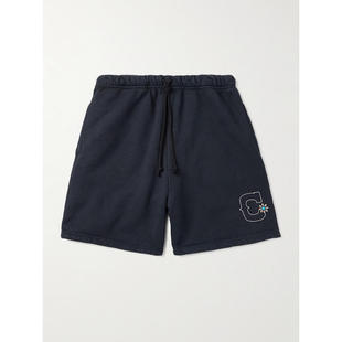 Cherry Los Angeles 男士 FW25 短裤 直筒铆钉Logo刺绣棉针织短裤