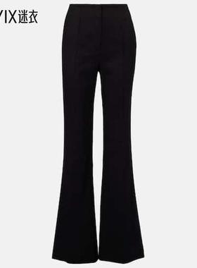 Veronica Beard 女款Komi 高腰亚麻混纺喇叭长裤 迷衣时尚