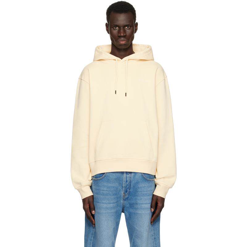 Jacquemus 男士 卫衣 米色 The embroidered sweatshirt 连帽衫