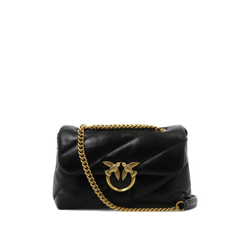 Pinko 品高 女士 FW26 斜挎包 PU POLYAMIDE BAGS 黑色小牛皮挎包