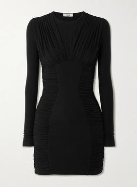 AGOLDE 女士 短款连衣裙 Abbi 褶皱弹力莱赛尔纤维迷你连衣裙