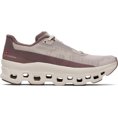 On 昂跑 男士 运动鞋 灰褐色  酒红色 Cloudmonster Void