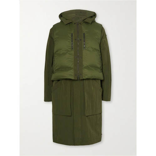 SAIF UD DEEN 男士 大衣 Crinkled-Canvas Shell 风雪可拆卸马甲