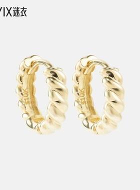 STONE AND STRAND 女款Brioche 10kt 黄金耳环 迷衣时尚