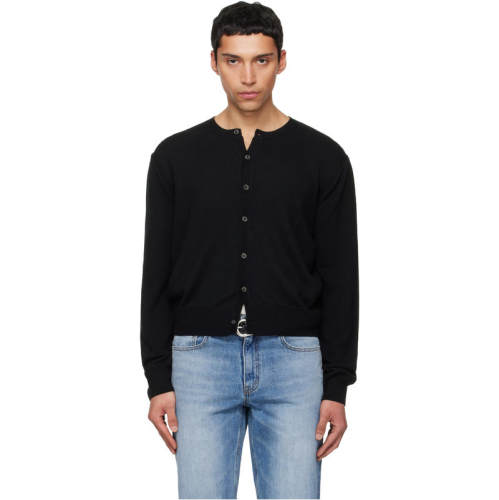 TONYWACK 男士 开衫 黑色 Super Fine Wool Crew-Neck