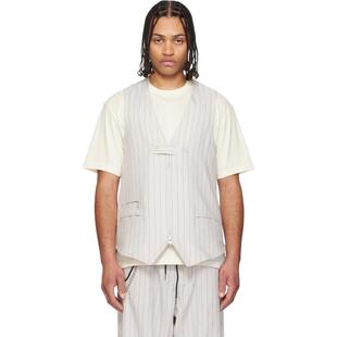 Y-3 男士 马甲 灰褐色 Chapea Tailored