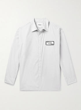 WTAPS 男士 FW25 衬衫 Repo Logo-Appliquéd 棉混纺绒毛衬衫