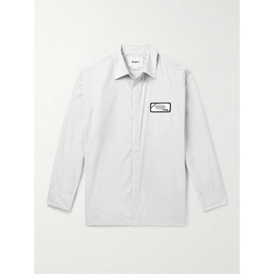 WTAPS 男士秋冬新品 衬衫 Repo Logo-Appliquéd 棉混纺绒毛衬衫