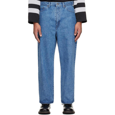 WTAPS 男士 牛仔长裤 蓝色 Blues Straight 牛仔裤