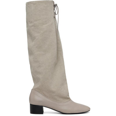 Paloma Wool 女士 中筒靴 米色 Victoria Canvas 高筒靴