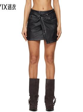 Ksubi 女士黑色 Rap 牛仔短裙  迷衣时尚