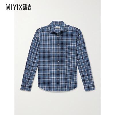 Hartford 男款Paul 格纹棉质法兰绒衬衫 迷衣时尚