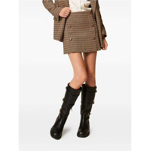 TWINSET 女士 FW25 迷你裙 格纹