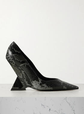 The Attico 女士 SS25 高跟鞋 Cheope 蛇皮质感浅口鞋