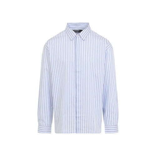 Jacquemus 雅克慕斯 男士 衬衫 LE SIMON 印花大号小狗蓝色条纹