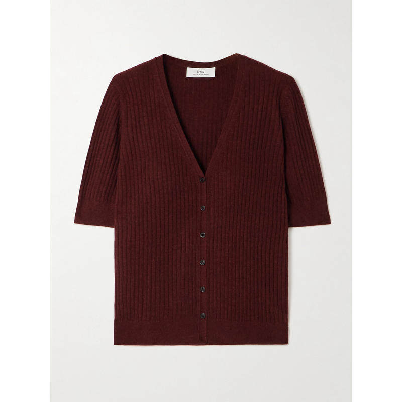 Arch4 女士 秋冬新品 开衫 Katya 罗纹有机羊绒针织开衫