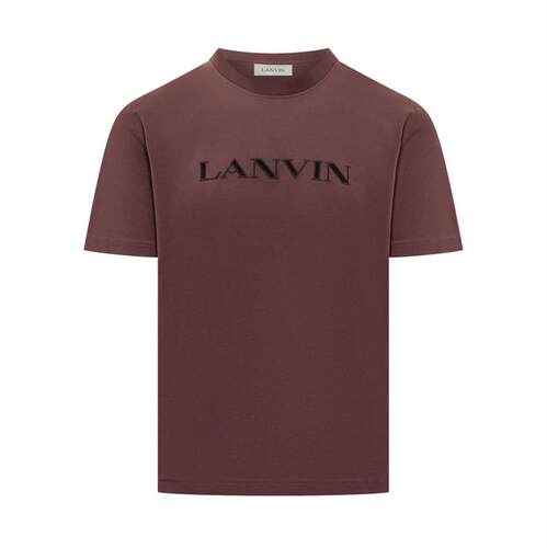 Lanvin 浪凡 男士 FW25 T恤 徽标刺绣圆领 T 恤