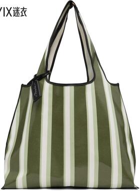 3.1 Phillip Lim 女款绿色 & 黑色 Dual Stripe Market 托特包 迷