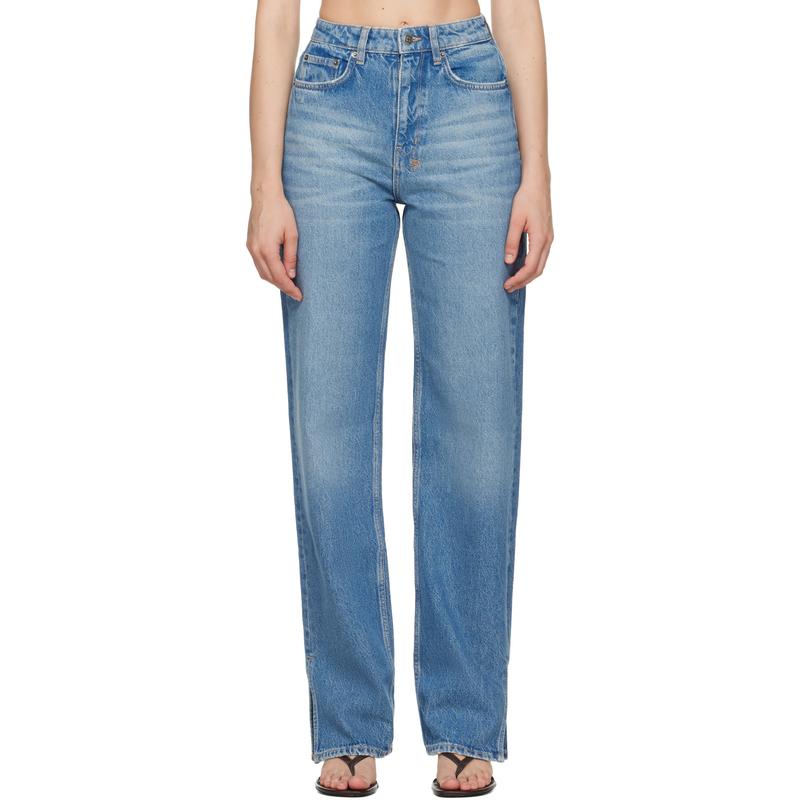 Ksubi 女士 牛仔长裤 蓝色 Playback Splits 牛仔裤