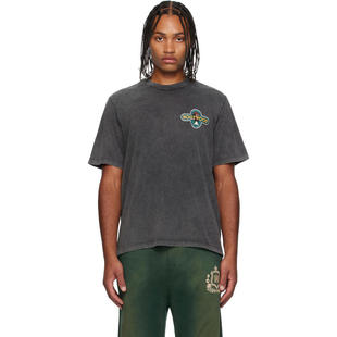 Amiri 埃米尔 男士 T恤 灰色 Hollywood Wolf