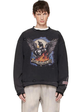 WHO DECIDES WAR BY EV BRAVADO 男士 卫衣 黑色 Moon 套头衫