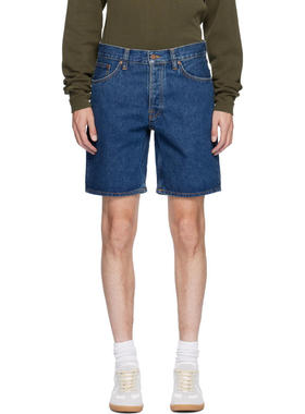 Nudie Jeans 男士 牛仔短裤 蓝色 Seth 牛仔短裤