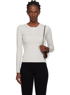 FLORE FLORE 女士 T恤 灰色 Jess 亨利衫