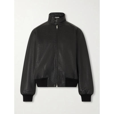 Studio Nicholson 男士 SS26 夹克 OVER HARRINGTON 黑色羔羊皮