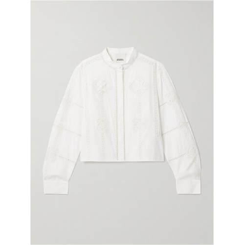 isabel marant 伊莎贝尔·玛兰 女士 SS25 衬衫 短款镂空府绸