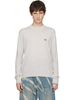 Vivienne Westwood 西太后 男士 毛衣 灰白色 Alex Round Neck