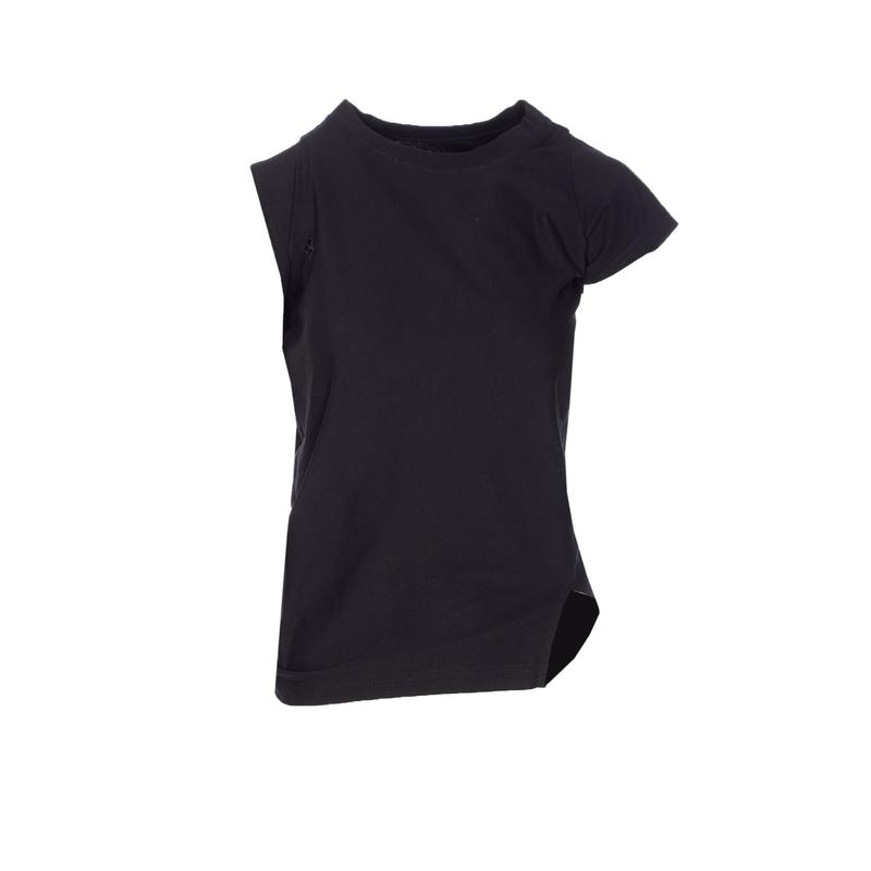 Courrèges 女士 FW25 T恤 扭曲不對稱露肩上衣