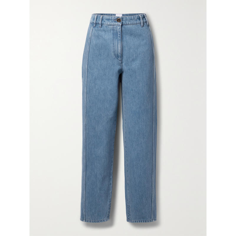 Patou 女士牛仔长裤 拼接中腰直筒牛仔裤