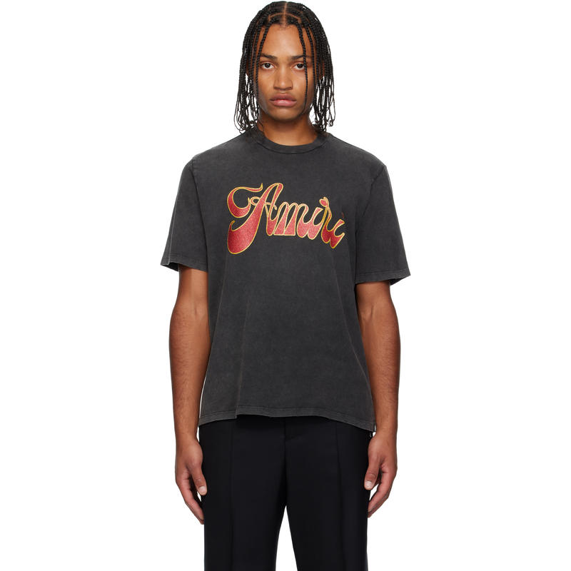 Amiri 男士 T恤 灰色 Groovy T 恤