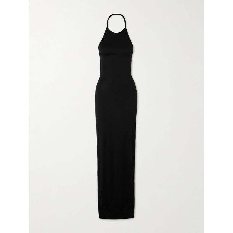 ÉTERNE 女士 中长连衣裙 Vivian 弹性莫代尔针织挂脖长款连衣裙