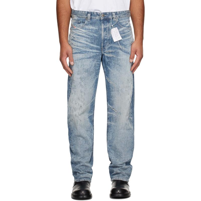 Diesel 男士 牛仔长裤 蓝色 Regular 2024 D-Macs 牛仔裤