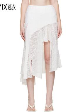 Pushbutton 女款白色 Lace Trim Mermaid 半身裙 迷衣时尚