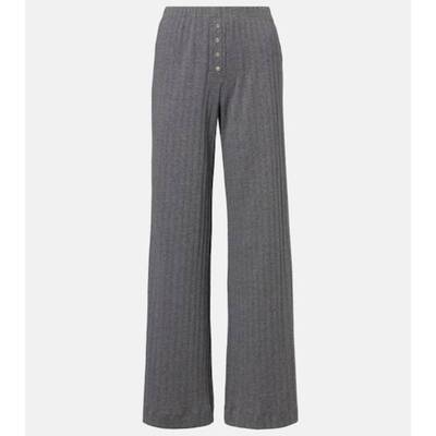 LESET 女士 长裤 网眼提花棉质阔腿裤