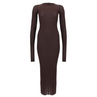 女士 瑞克·欧文斯 SS26 中长连衣裙 Rick 长袖 Owens